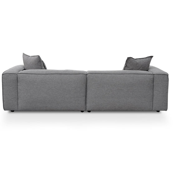 Loft 4 Seater Fabric Sofa with Cushion and Pillow - Graphite Grey Sofa K Sofa-Core   