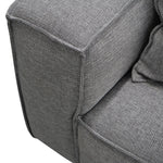 Loft 4 Seater Fabric Sofa with Cushion and Pillow - Graphite Grey Sofa K Sofa-Core   