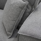 Loft 4 Seater Fabric Sofa with Cushion and Pillow - Graphite Grey Sofa K Sofa-Core   