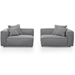 Loft 4 Seater Fabric Sofa with Cushion and Pillow - Graphite Grey Sofa K Sofa-Core   