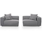 Loft 4 Seater Fabric Sofa with Cushion and Pillow - Graphite Grey Sofa K Sofa-Core   