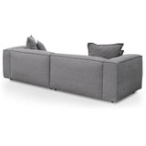 Loft 4 Seater Fabric Sofa with Cushion and Pillow - Graphite Grey Sofa K Sofa-Core   