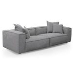 Loft 4 Seater Fabric Sofa with Cushion and Pillow - Graphite Grey Sofa K Sofa-Core   