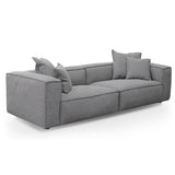Loft 4 Seater Fabric Sofa with Cushion and Pillow - Graphite Grey Sofa K Sofa-Core   