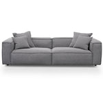 Loft 4 Seater Fabric Sofa with Cushion and Pillow - Graphite Grey Sofa K Sofa-Core   