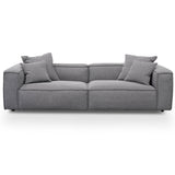 Loft 4 Seater Fabric Sofa with Cushion and Pillow - Graphite Grey Sofa K Sofa-Core   