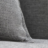 Loft 4 Seater Fabric Sofa with Cushion and Pillow - Graphite Grey Sofa K Sofa-Core   