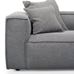 Loft 4 Seater Fabric Sofa with Cushion and Pillow - Graphite Grey Sofa K Sofa-Core   
