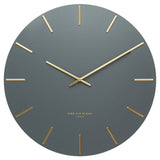 Lin 40cm Silent Wall Clock - Charcoal Clock Onesix-Local   