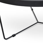 Ex Display - Luna 90cm Oak Top Round Coffee Table - Black Coffee Table Better B-Core