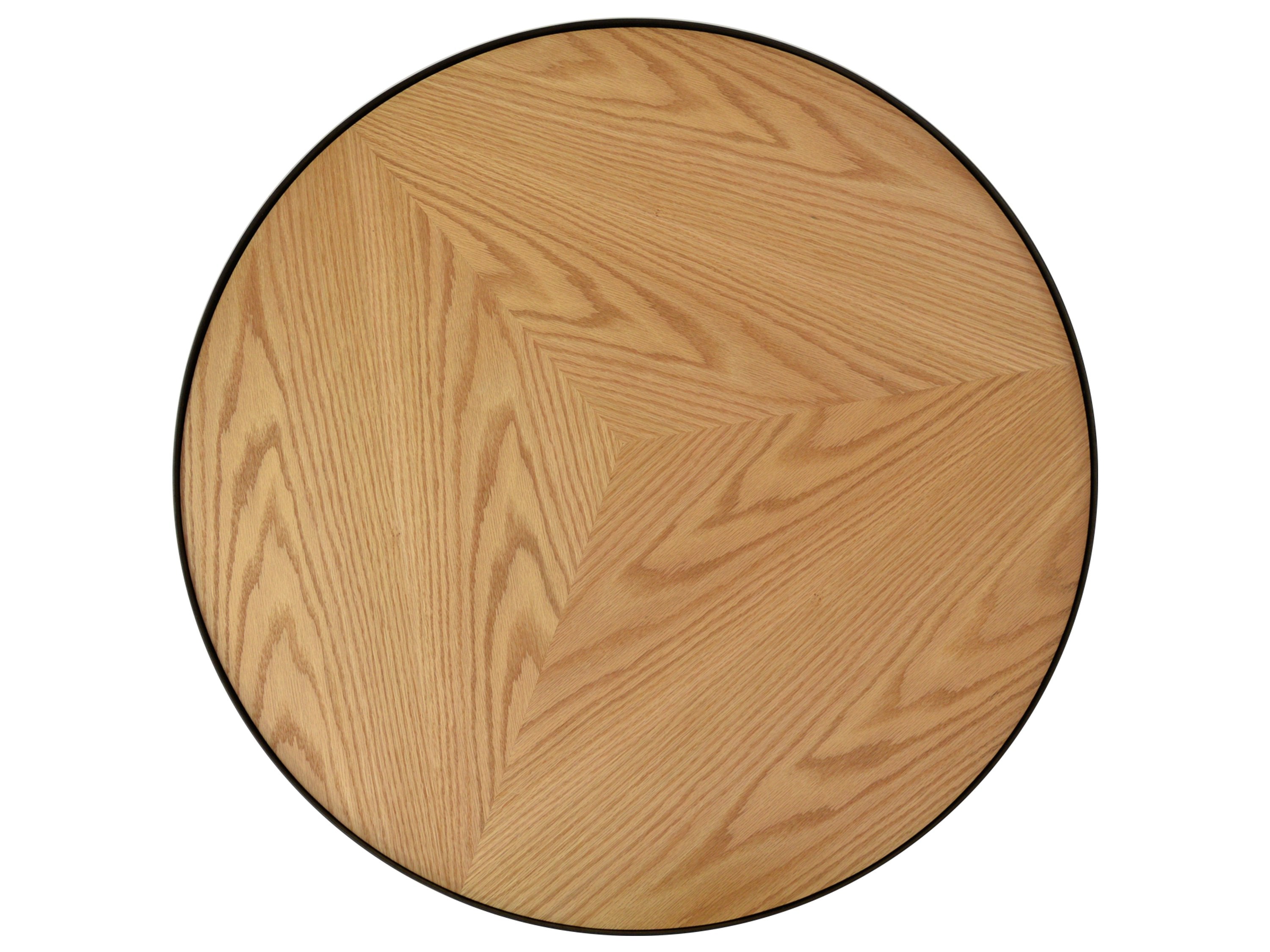 Ex Display - Luna 90x45cm Round Coffee Table - Natural Top - Black Frame Coffee Table Better B-Core