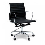 Floyd Low Back Office Chair - Black Leather Office Chair Yus Furniture-Core   