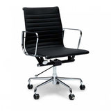 Floyd Low Back Office Chair - Black Leather Office Chair Yus Furniture-Core   