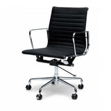 Floyd Low Back Office Chair - Black Leather Office Chair Yus Furniture-Core   