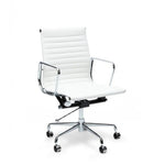 Floyd Low Back Office Chair - White Leather Office Chair Yus Furniture-Core   