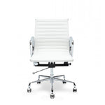 Floyd Low Back Office Chair - White Leather Office Chair Yus Furniture-Core   