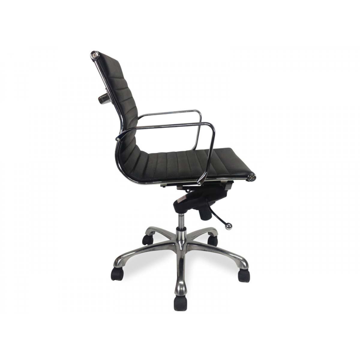 Ex Display - Veera Low Back Office Chair - Black Leather Office Chair Yus Furniture-Core   