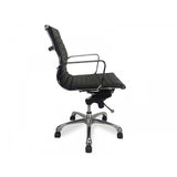 Ex Display - Veera Low Back Office Chair - Black Leather Office Chair Yus Furniture-Core   