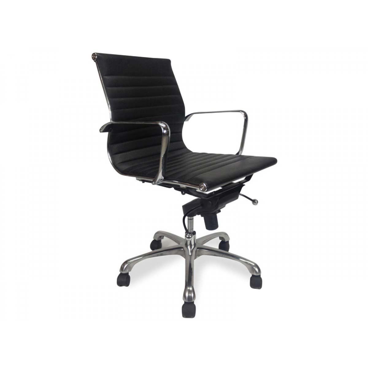 Ex Display - Veera Low Back Office Chair - Black Leather Office Chair Yus Furniture-Core   