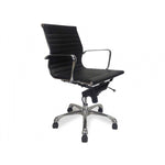Ex Display - Veera Low Back Office Chair - Black Leather Office Chair Yus Furniture-Core   