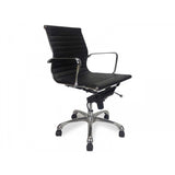 Ex Display - Veera Low Back Office Chair - Black Leather Office Chair Yus Furniture-Core   