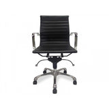 Ex Display - Veera Low Back Office Chair - Black Leather Office Chair Yus Furniture-Core   