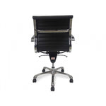 Veera Low Back Office Chair - Black Leather Office Chair Yus Furniture-Core   