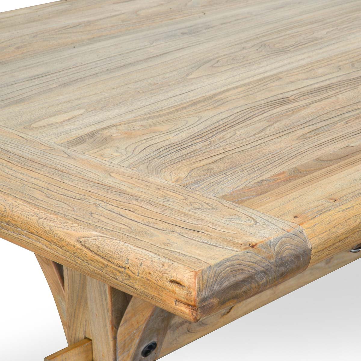 Marcus Reclaimed Elm Wood Dining Table 2M - Natural Dining Table Reclaimed-Core