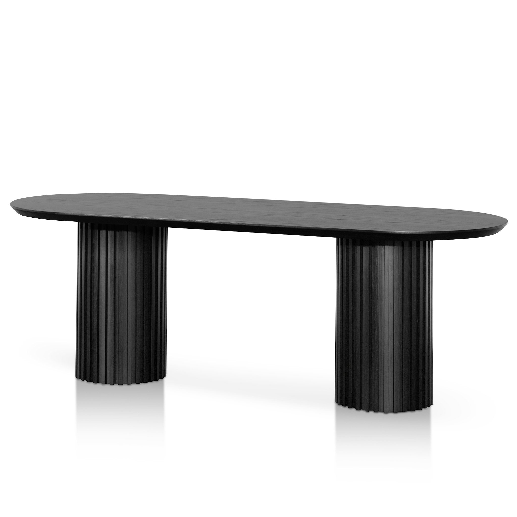 Marty 2.2m Wooden Dining Table - Black Oak Dining Table Century-Core