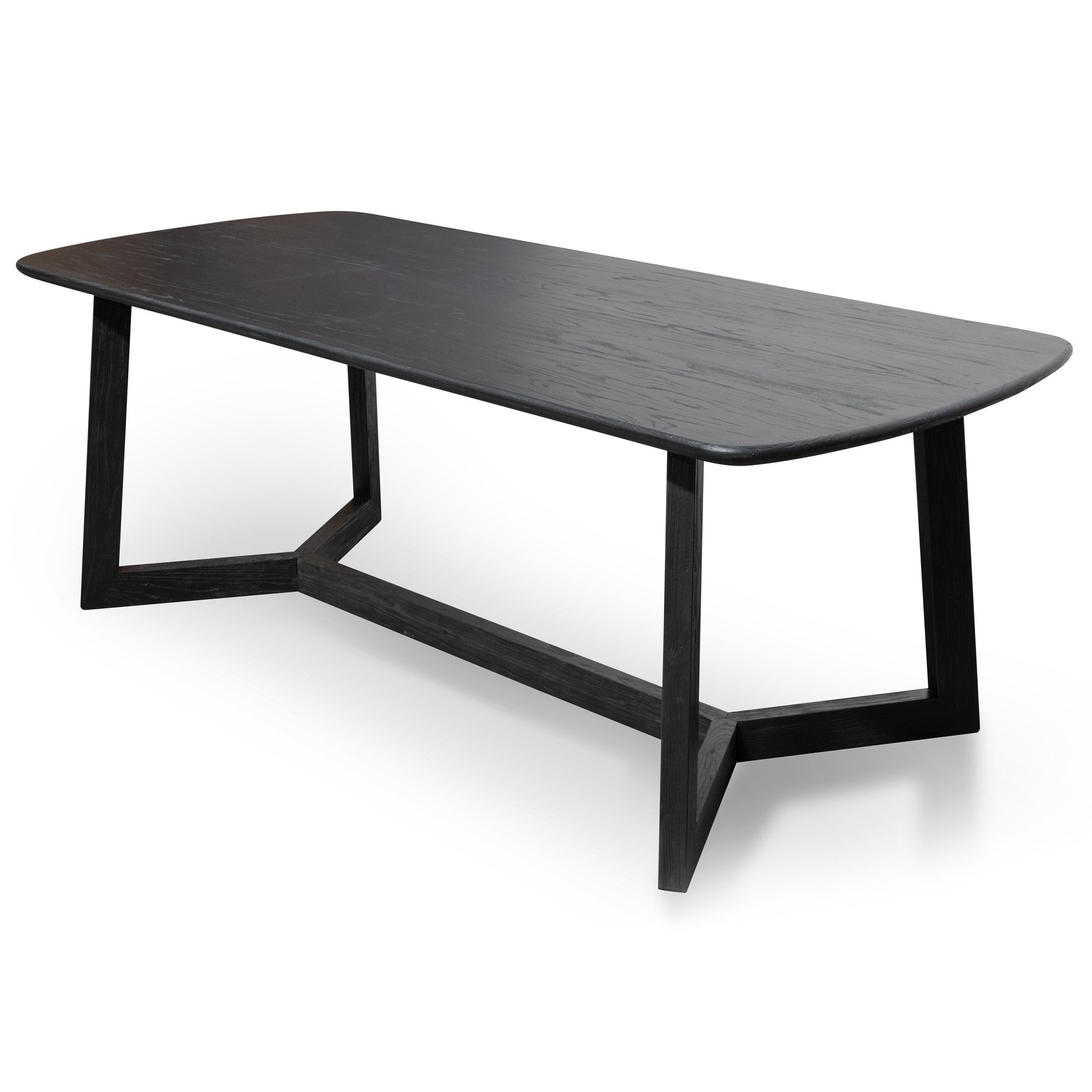 Massey 2.2m Wooden Dining Table - Black Dining Table Nicki-Core