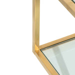Maureen 1.4m Glass Console Table - Brushed Gold Base DT6221-BS