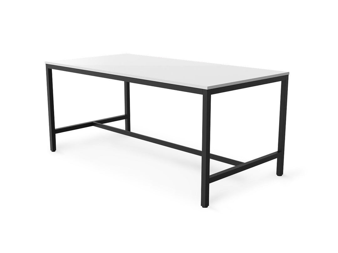 Maxis 2.4m Rectangular Bar Table - Black Frame | Interior Secrets