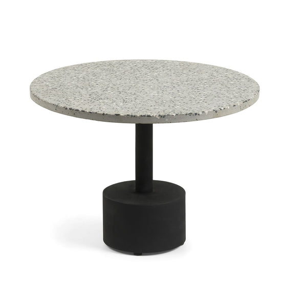 Melano Low Terrazzo Top Side Table - Black Base Side Table The Form-Local   