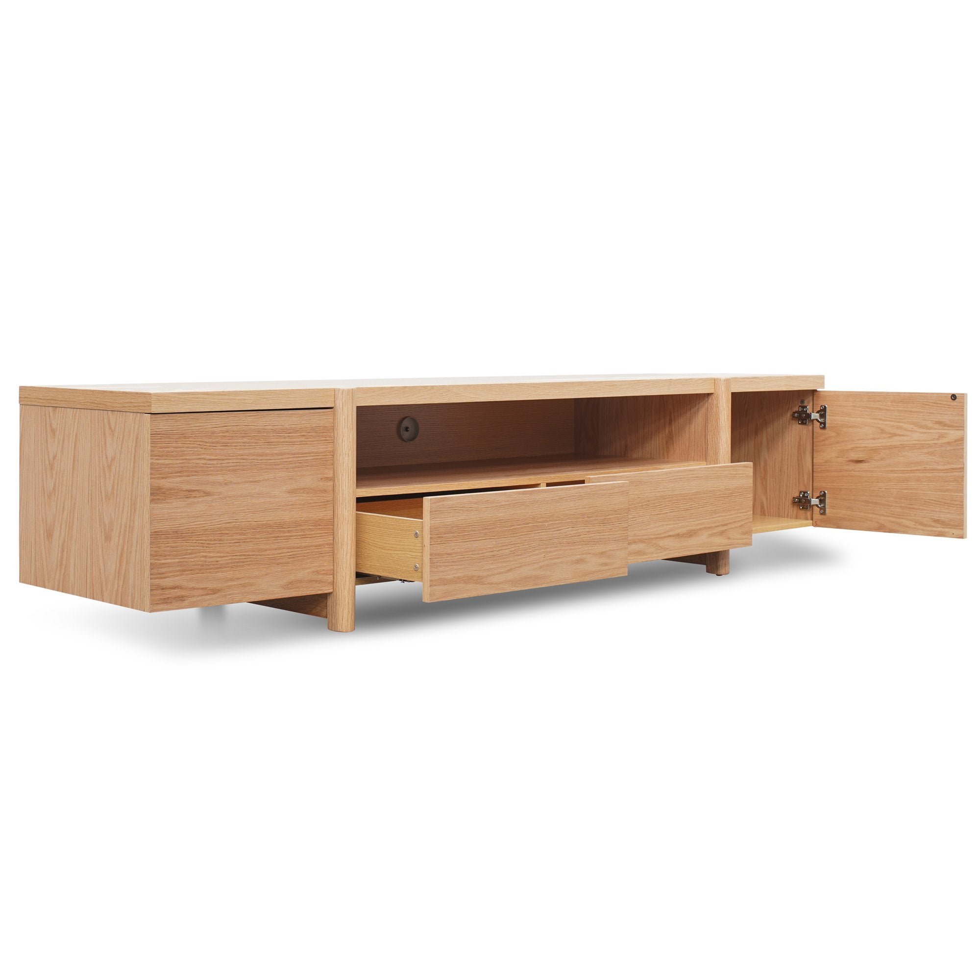 New York Lowline 2.1m Wooden TV Entertainment Unit - Full Natural TV/Entertainment Unit Better B-Core   