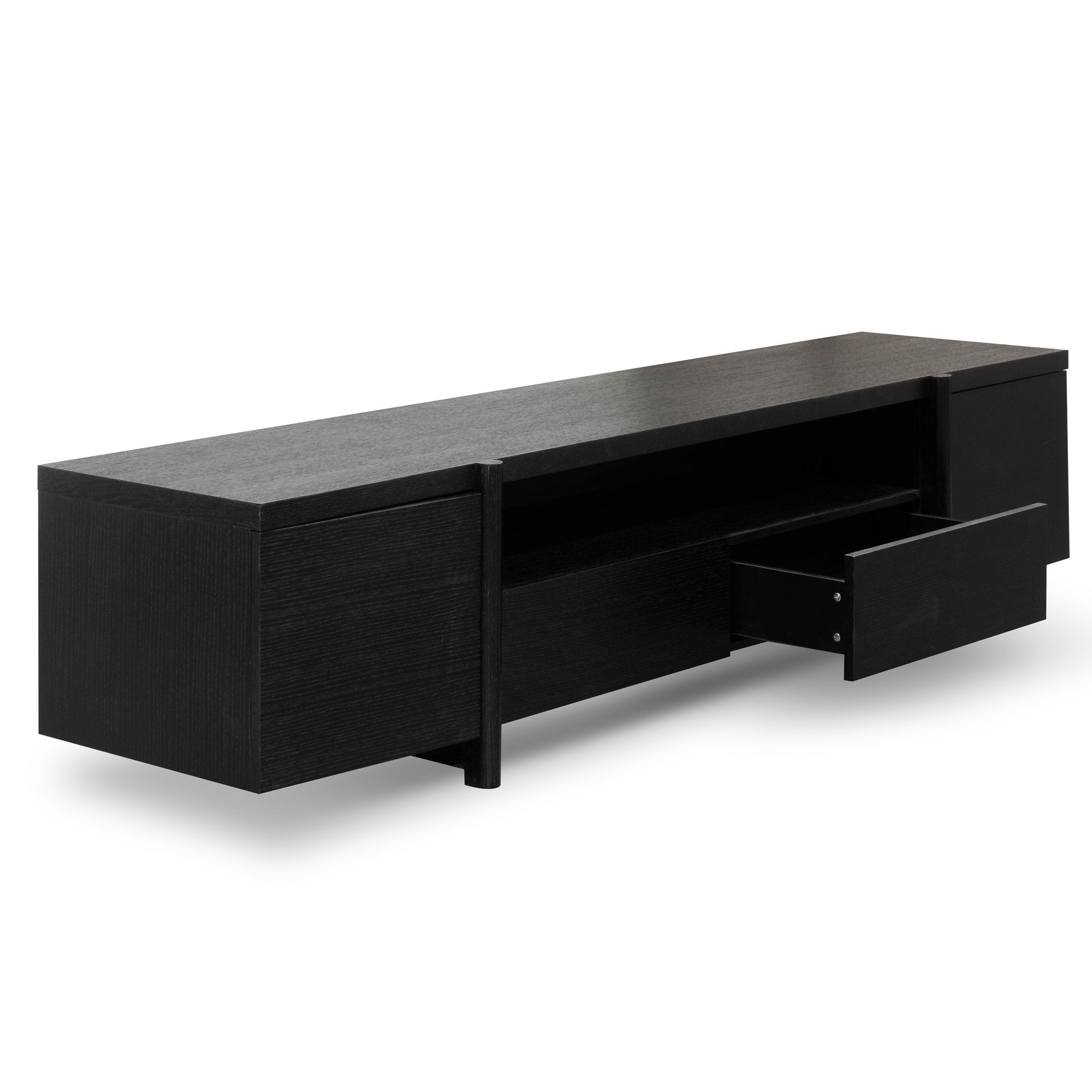 New York Lowline 2.1m Wooden TV Entertainment Unit - Black Oak TV/Entertainment Unit Better B-Core   