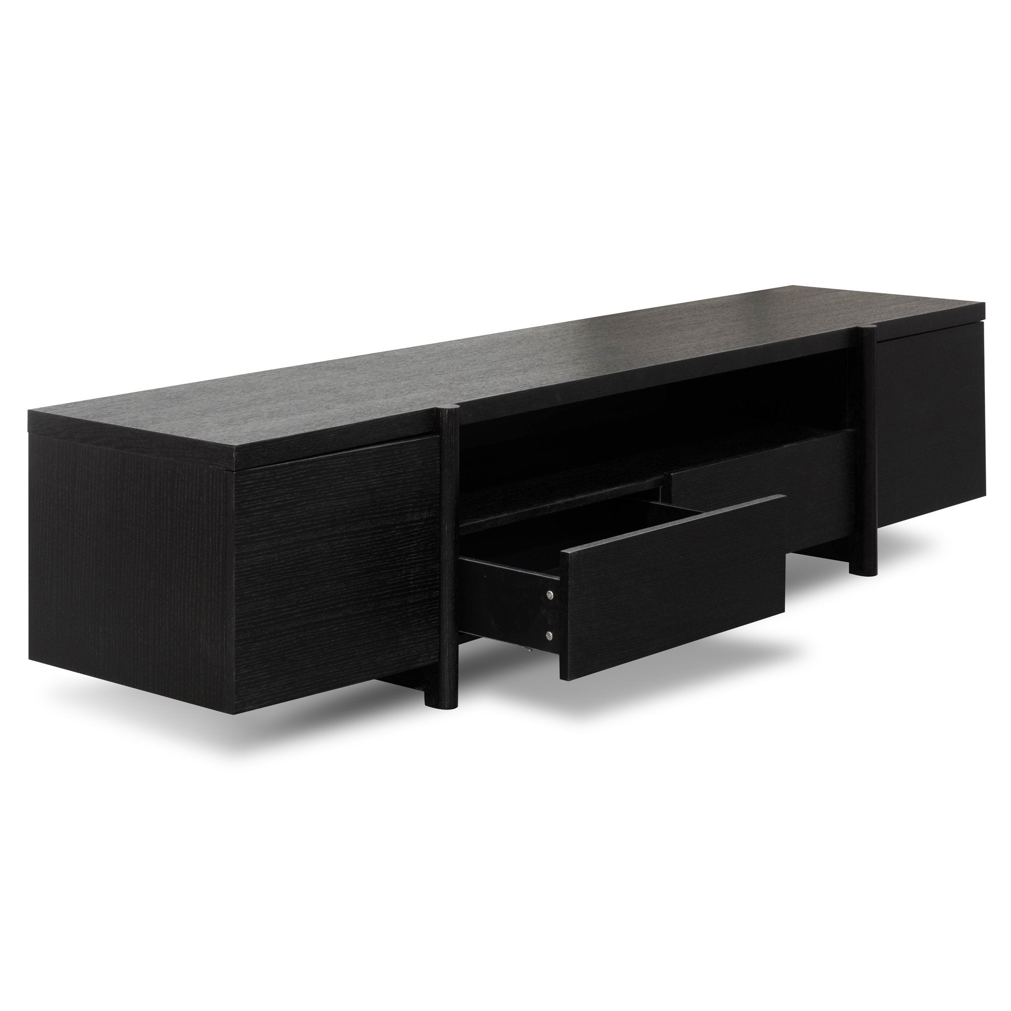 New York Lowline 2.1m Wooden TV Entertainment Unit - Black Oak TV/Entertainment Unit Better B-Core   