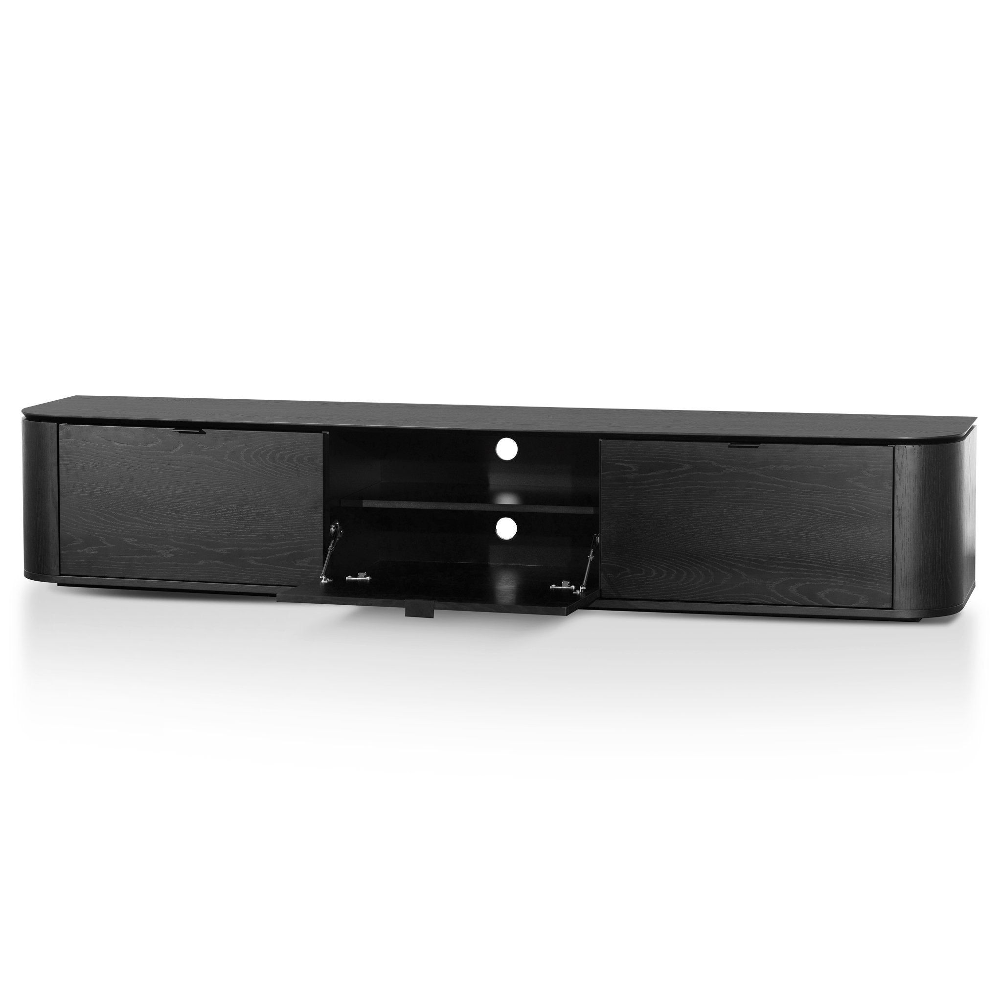 Ex Display -  Curve 2.4m TV Entertainment Unit - Black Oak TV/Entertainment Unit Century-Core   