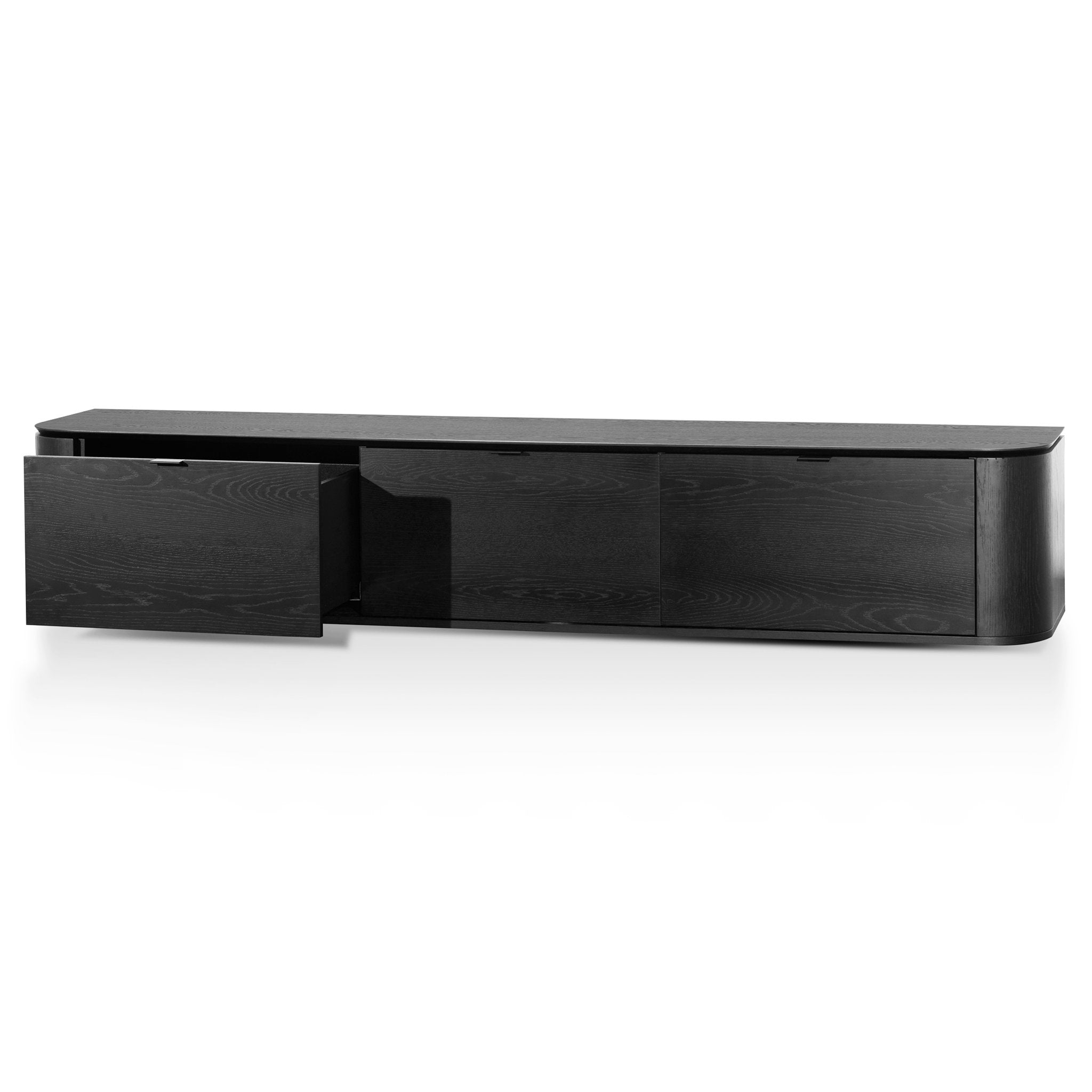 Ex Display -  Curve 2.4m TV Entertainment Unit - Black Oak TV/Entertainment Unit Century-Core   