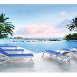 Pantha Outdoor Sun Lounger - Blue Sunlounger Furnlink-Local   