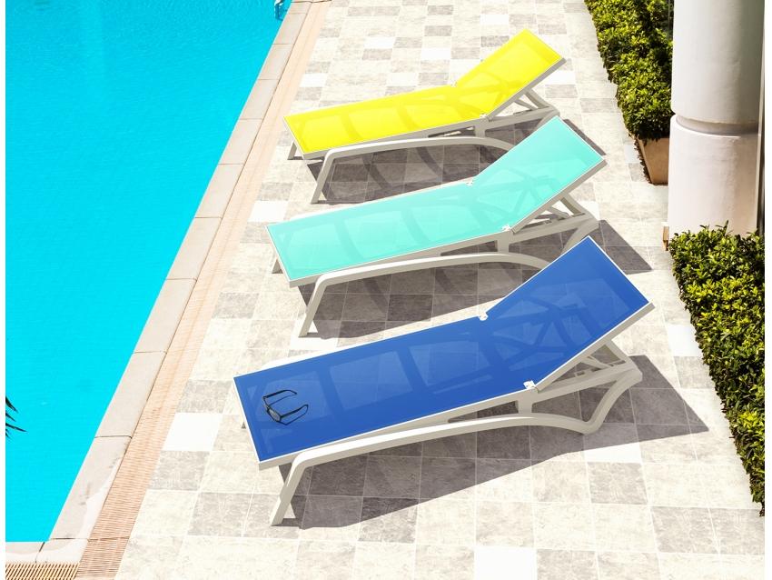 Pantha Outdoor Sun Lounger - Blue Sunlounger Furnlink-Local   
