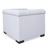 Penelope Chesterfield Fabric Lounge Chair - Grey - Last One Armchair Casa-Core   