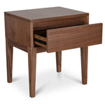 Penley Wooden Bedside Table - Walnut Bedside Table Century-Core   
