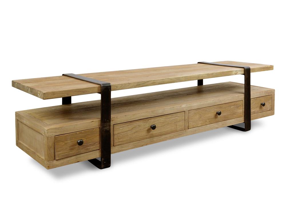 Ex Display - Phoenix Reclaimed Lowline 1.8m Wooden TV Entertainment Unit TV/Entertainment Unit Reclaimed-Core   