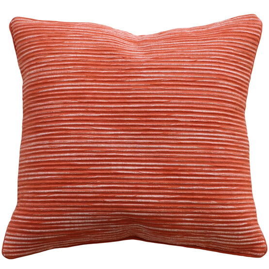 Ollo Rakaia Parallel Textured Cotton Cushion - Burnt Orange Cushion Furtex-Local   
