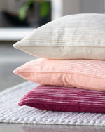 Ollo Rakaia Parallel Textured Cotton Cushion - Oatmeal Cushion Furtex-Local   
