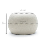 Raven Fabric Cushion Ottoman - Beige Ottoman Eastern-local   