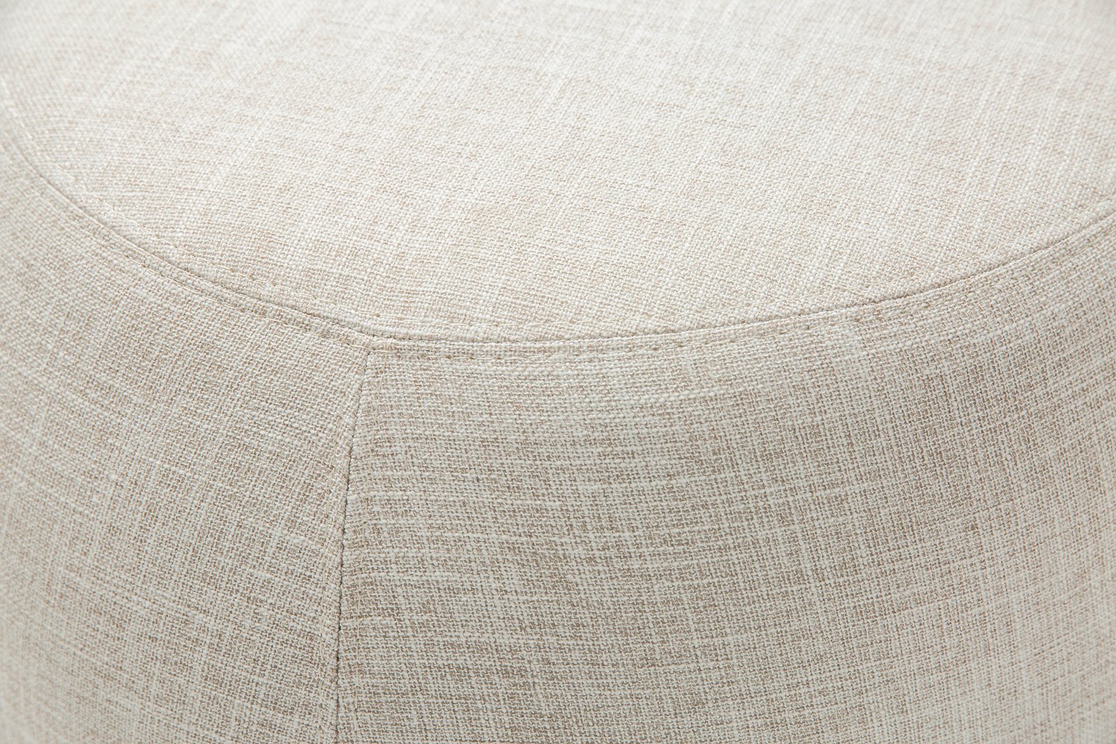Raven Fabric Cushion Ottoman - Beige Ottoman Eastern-local   