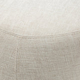 Raven Fabric Cushion Ottoman - Beige Ottoman Eastern-local   
