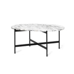 Rhonde Oval Marble Coffee Table - White Coffee Table Warran-Local   