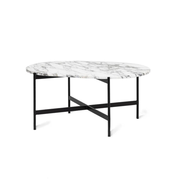 Rhonde Oval Marble Coffee Table - White CF5090-WA